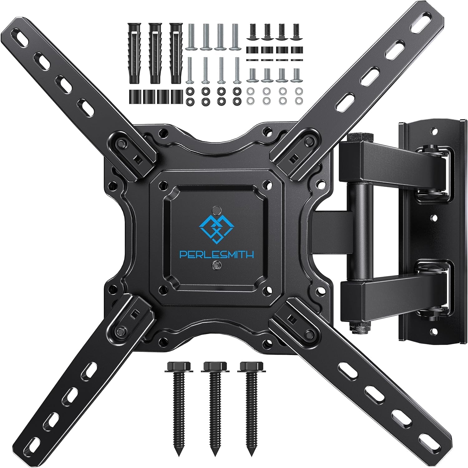 PERLESMITH full-motion TV wall bracket for 26 to 60 inch televisions