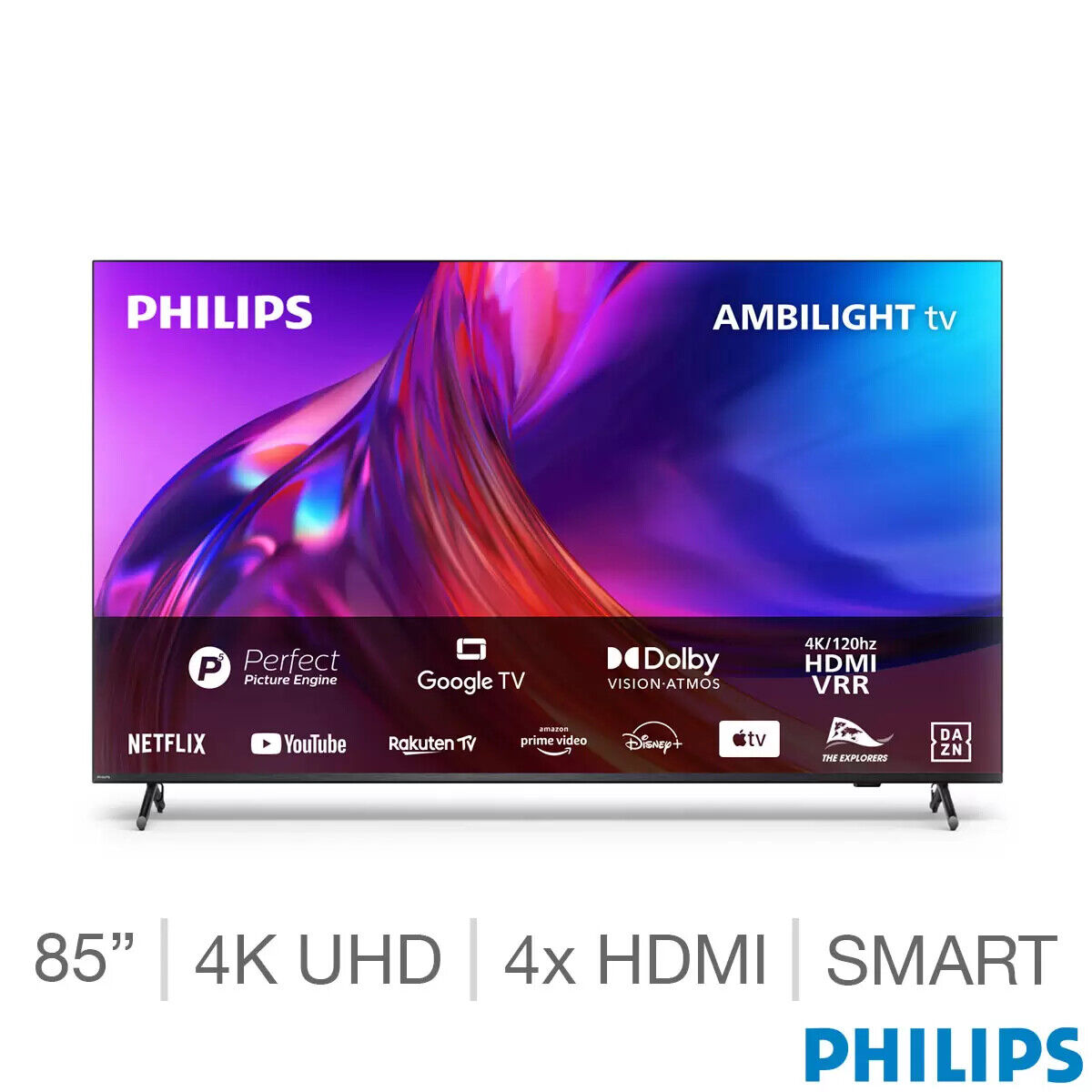 Philips 85PUS8808/12 The One 4K UHD 120Hz HDR10+ Dolby Vision LED Ambilight TV
