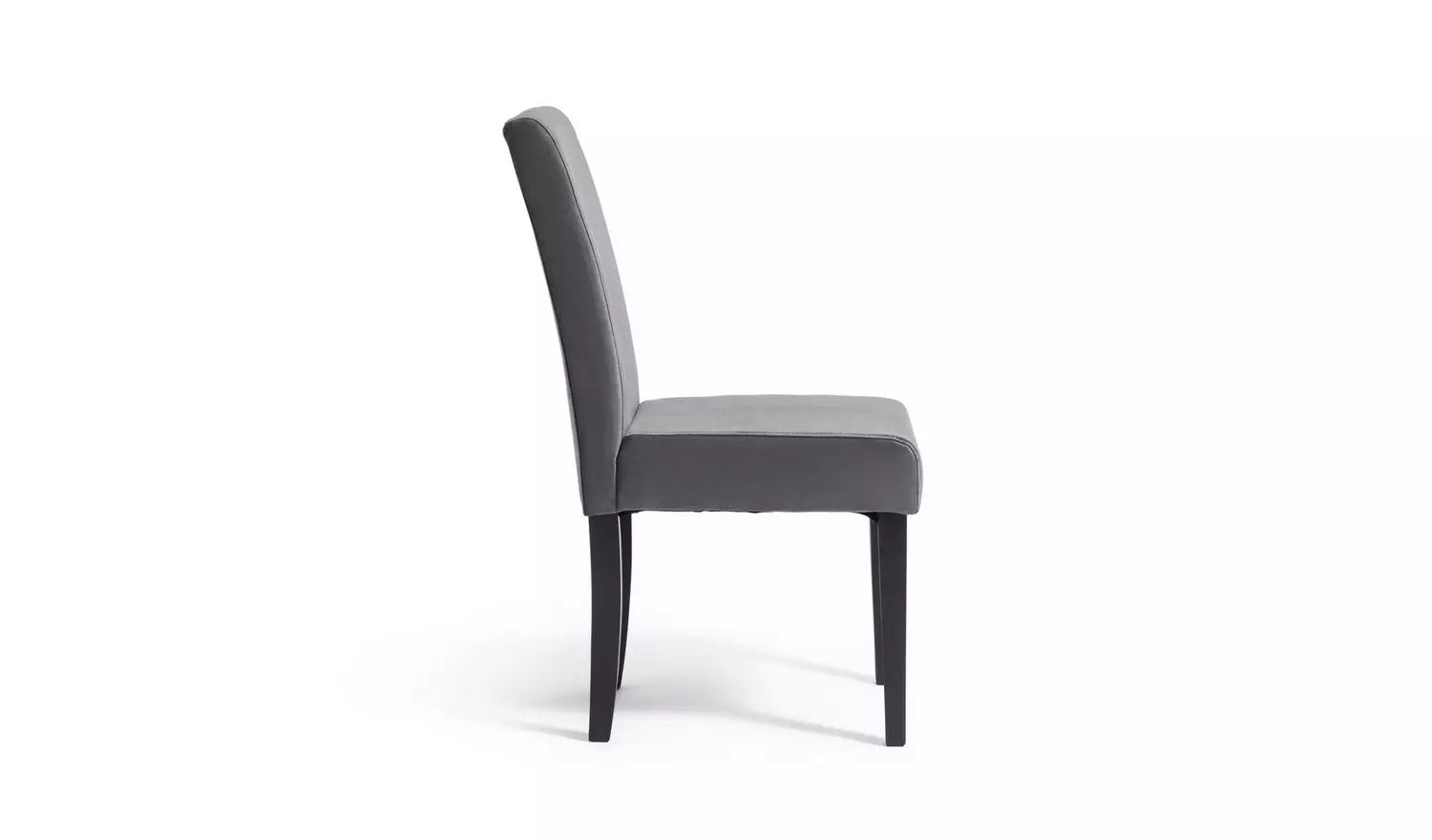 Home Pair of Midback Velvet Dining Chairs - Grey