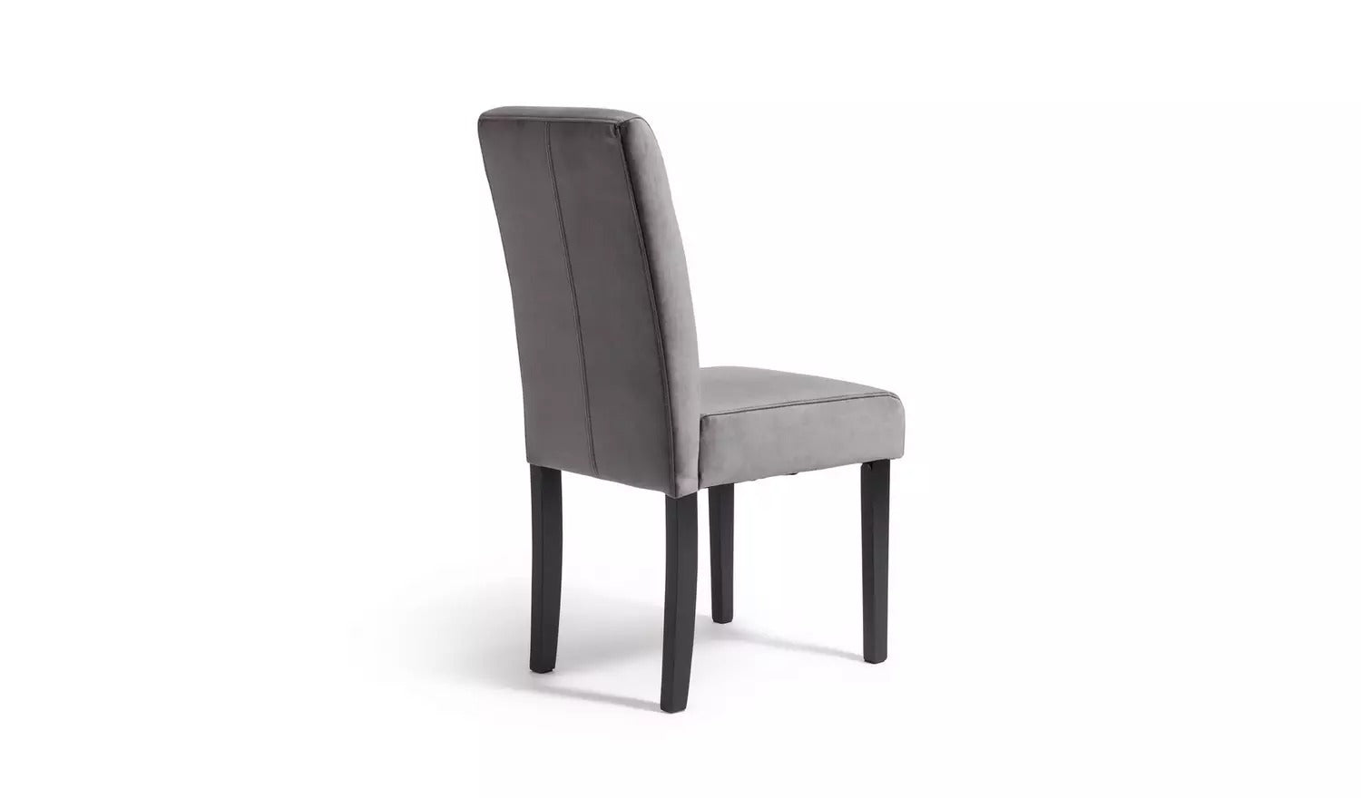 Home Pair of Midback Velvet Dining Chairs - Grey