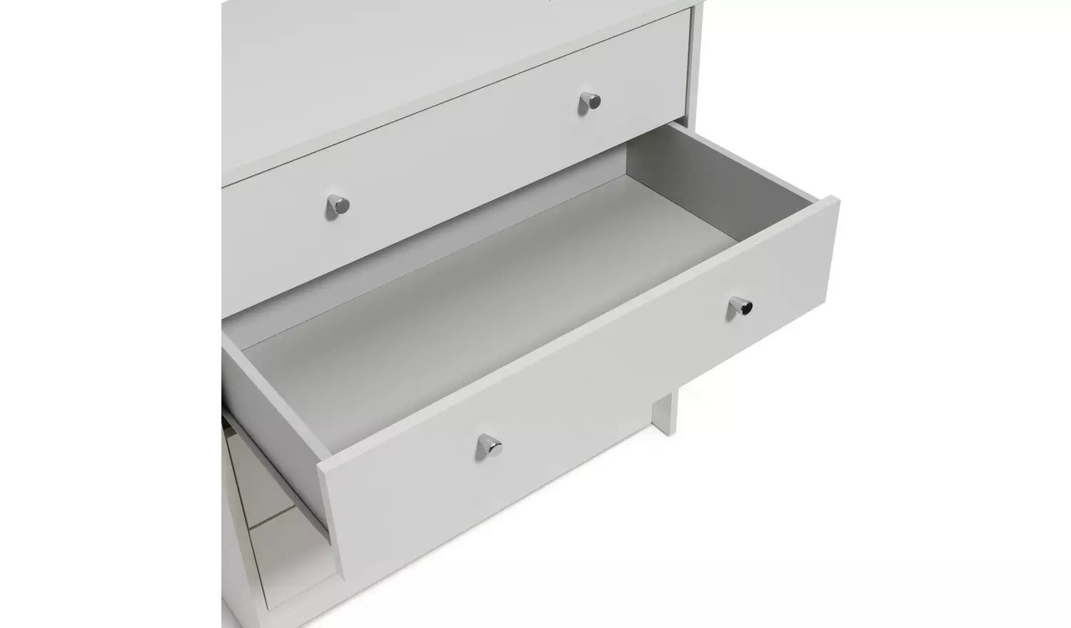 Home Malibu 4 Drawer Wide Chest - White