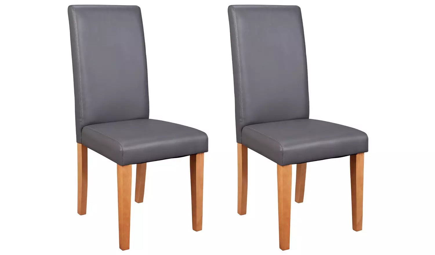Home Pair of Midback Dining Chairs - Charcoal